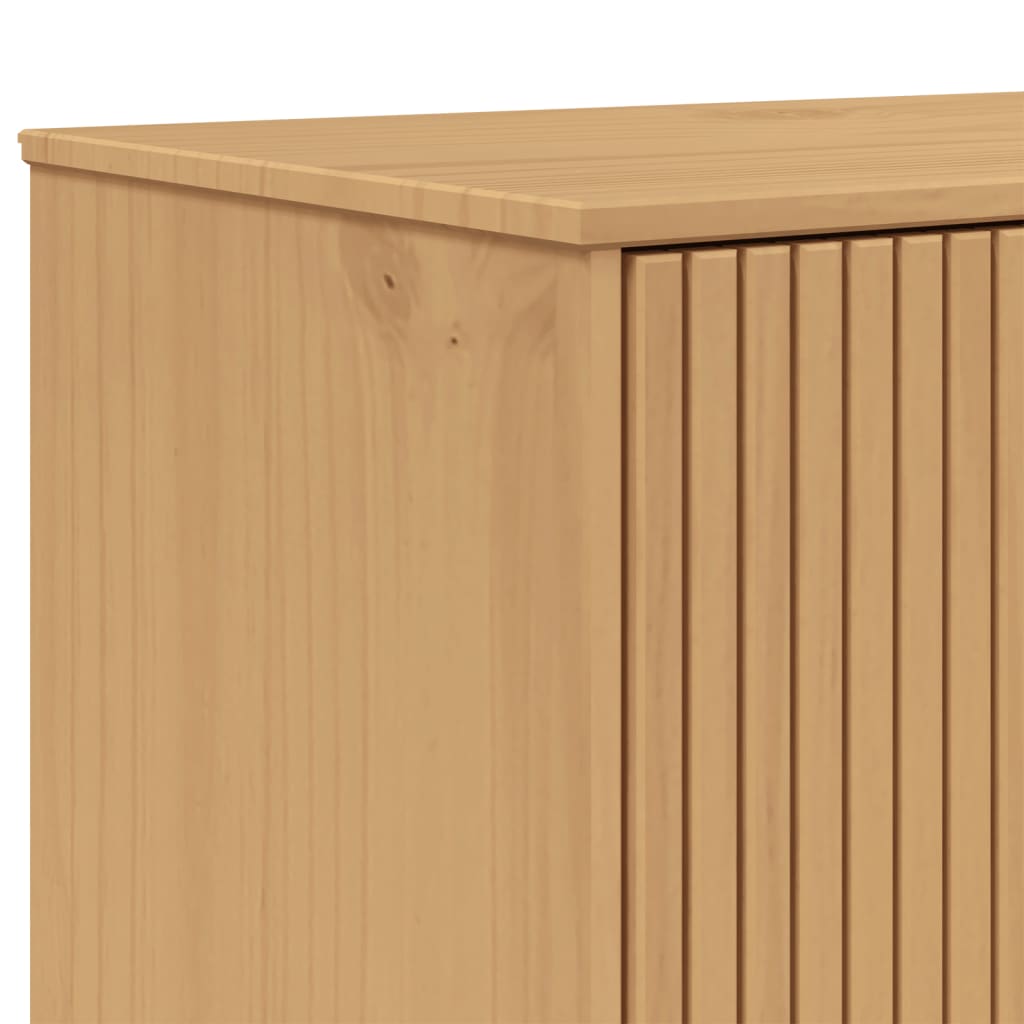 Hoge kast OLDEN 85x43x125 cm massief grenenhout bruin is nu te koop bij PeponiXL, paradijselijk wonen!