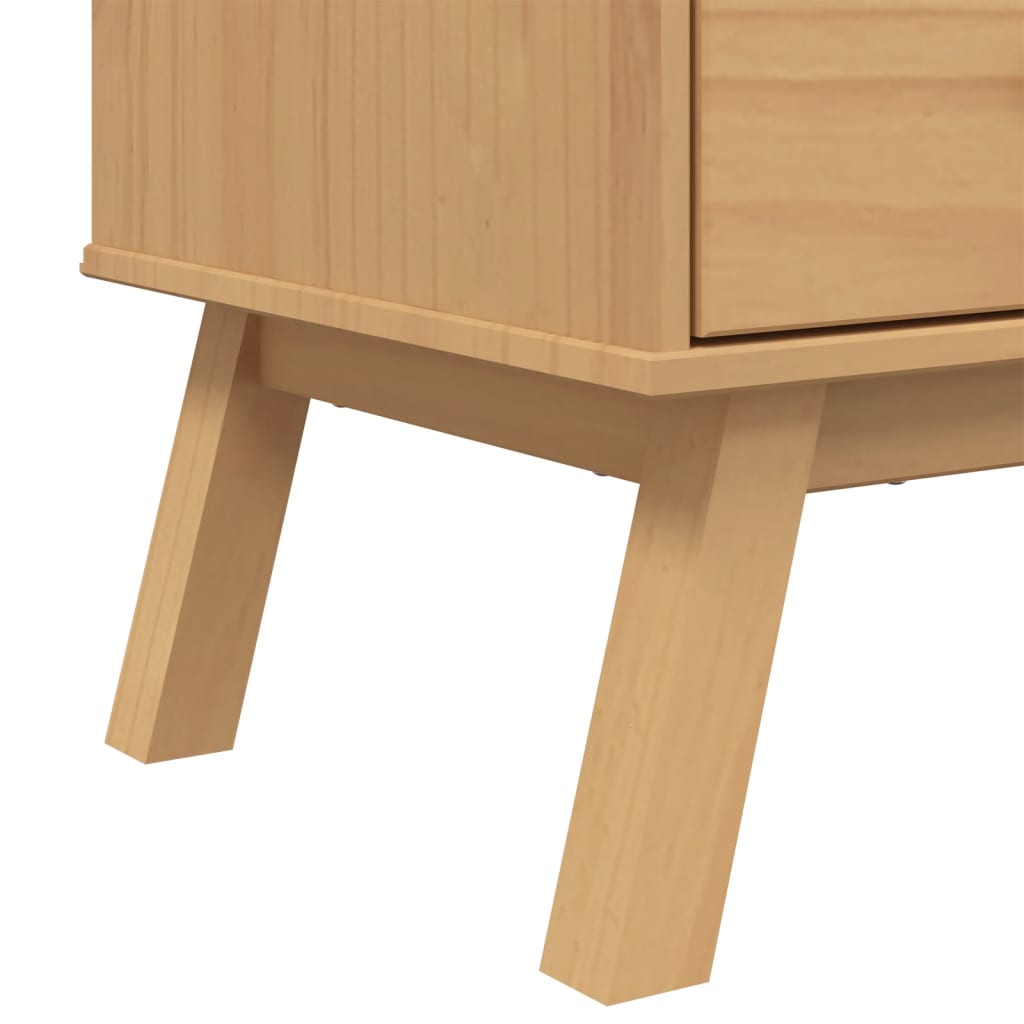 Hoge kast OLDEN 85x43x125 cm massief grenenhout bruin is nu te koop bij PeponiXL, paradijselijk wonen!