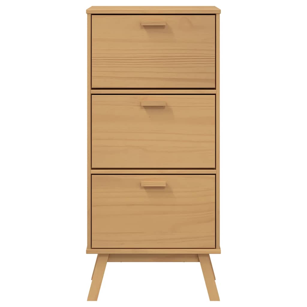 Schoenenkast OLDEN 55x35x120 cm grenenhout bruin is nu te koop bij PeponiXL, paradijselijk wonen!