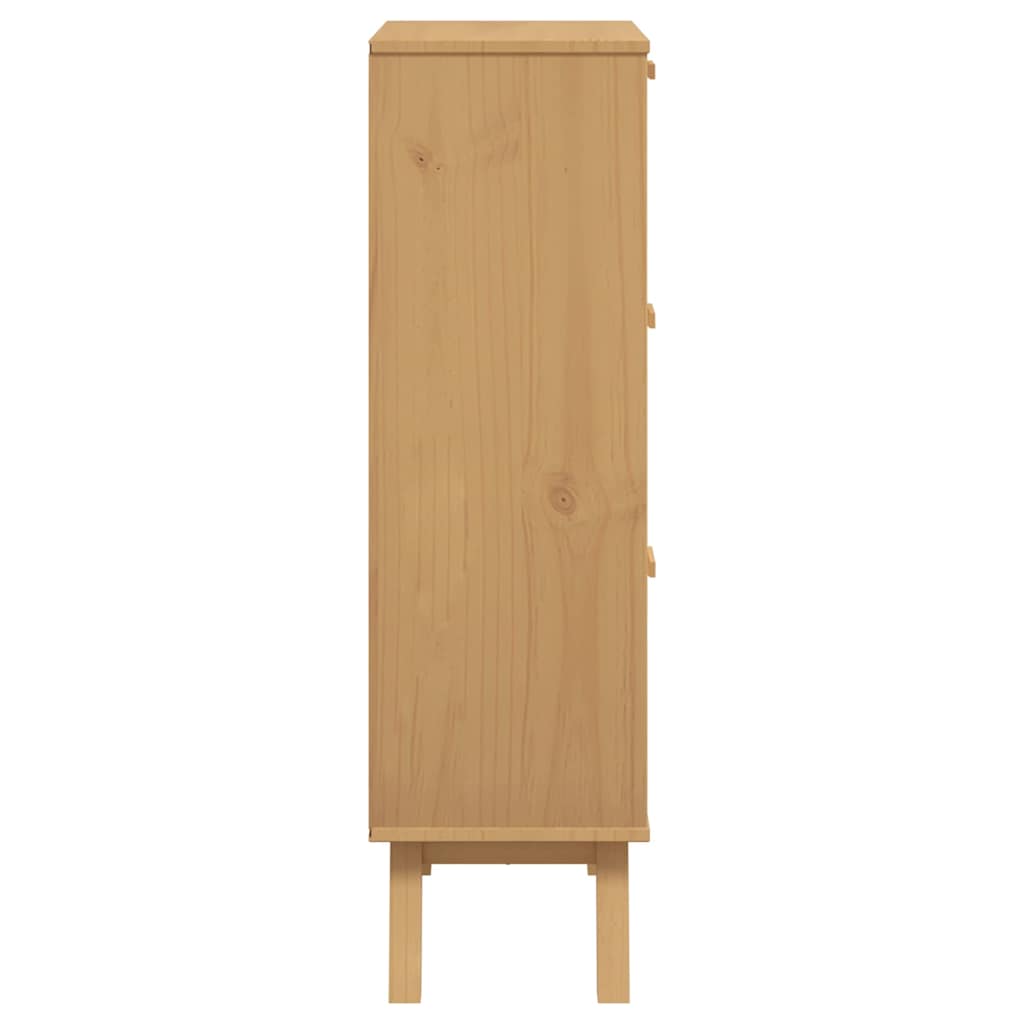 Schoenenkast OLDEN 55x35x120 cm grenenhout bruin is nu te koop bij PeponiXL, paradijselijk wonen!