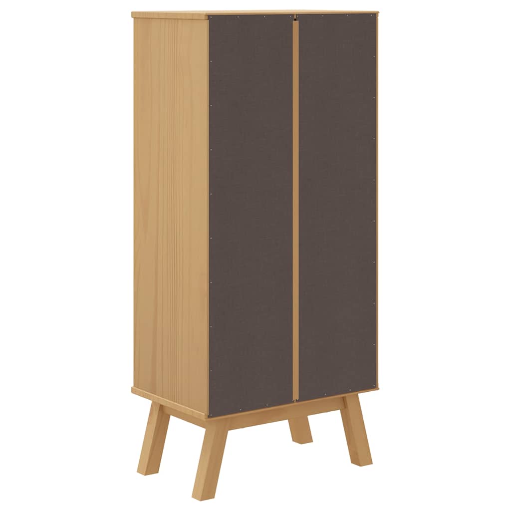 Schoenenkast OLDEN 55x35x120 cm grenenhout bruin is nu te koop bij PeponiXL, paradijselijk wonen!