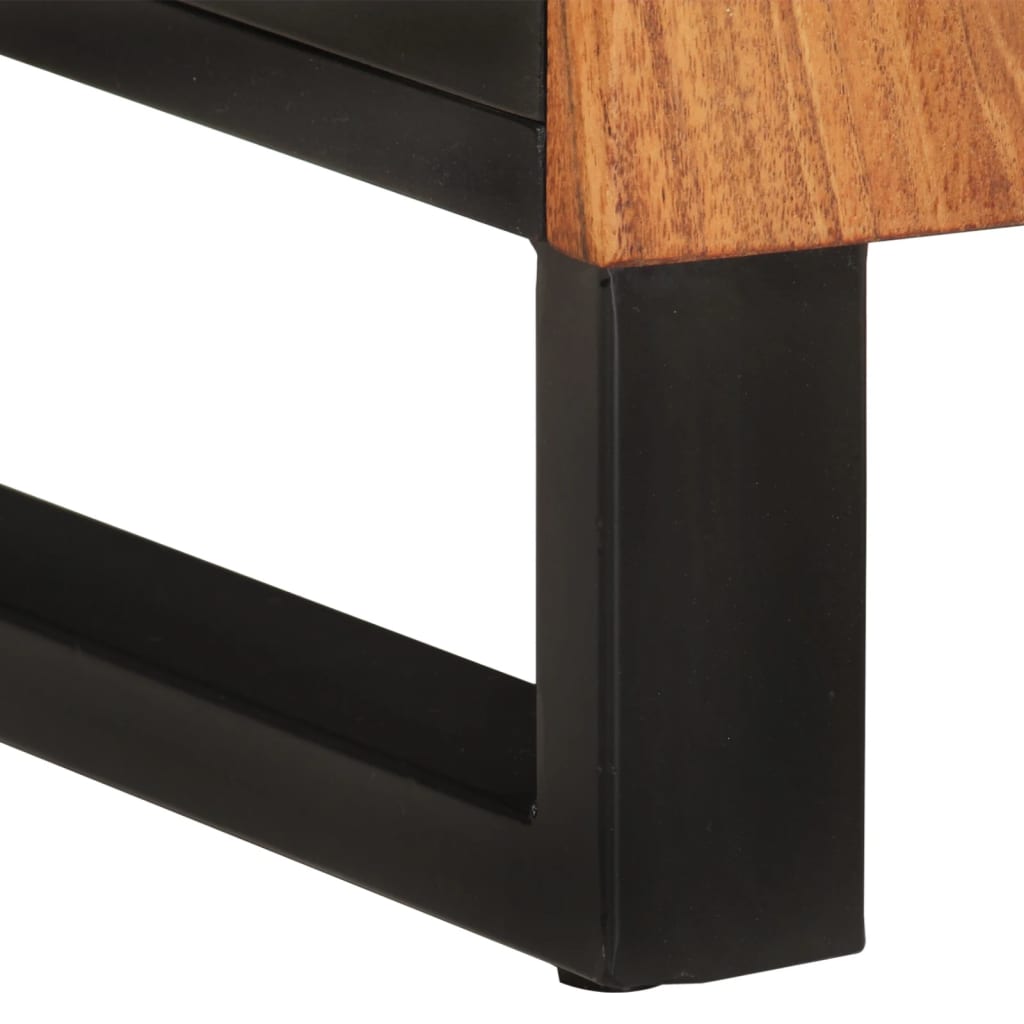 2-delige Badkamermeubelset massief acaciahout is nu te koop bij PeponiXL, paradijselijk wonen!