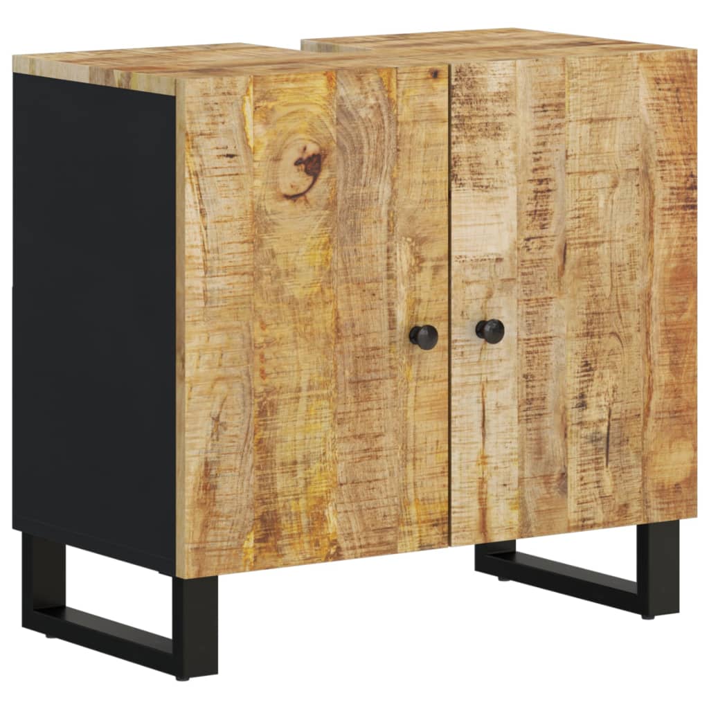 5-delige Badkamermeubelset massief mangohout is nu te koop bij PeponiXL, paradijselijk wonen!