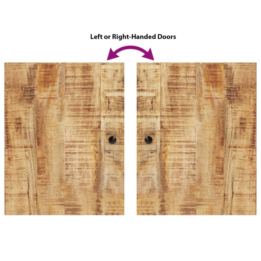 5-delige Badkamermeubelset massief mangohout is nu te koop bij PeponiXL, paradijselijk wonen!