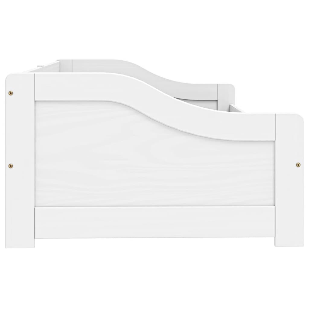 Slaapbank met 2 lades IRUN 90x200 cm massief grenenhout wit is nu te koop bij PeponiXL, paradijselijk wonen!