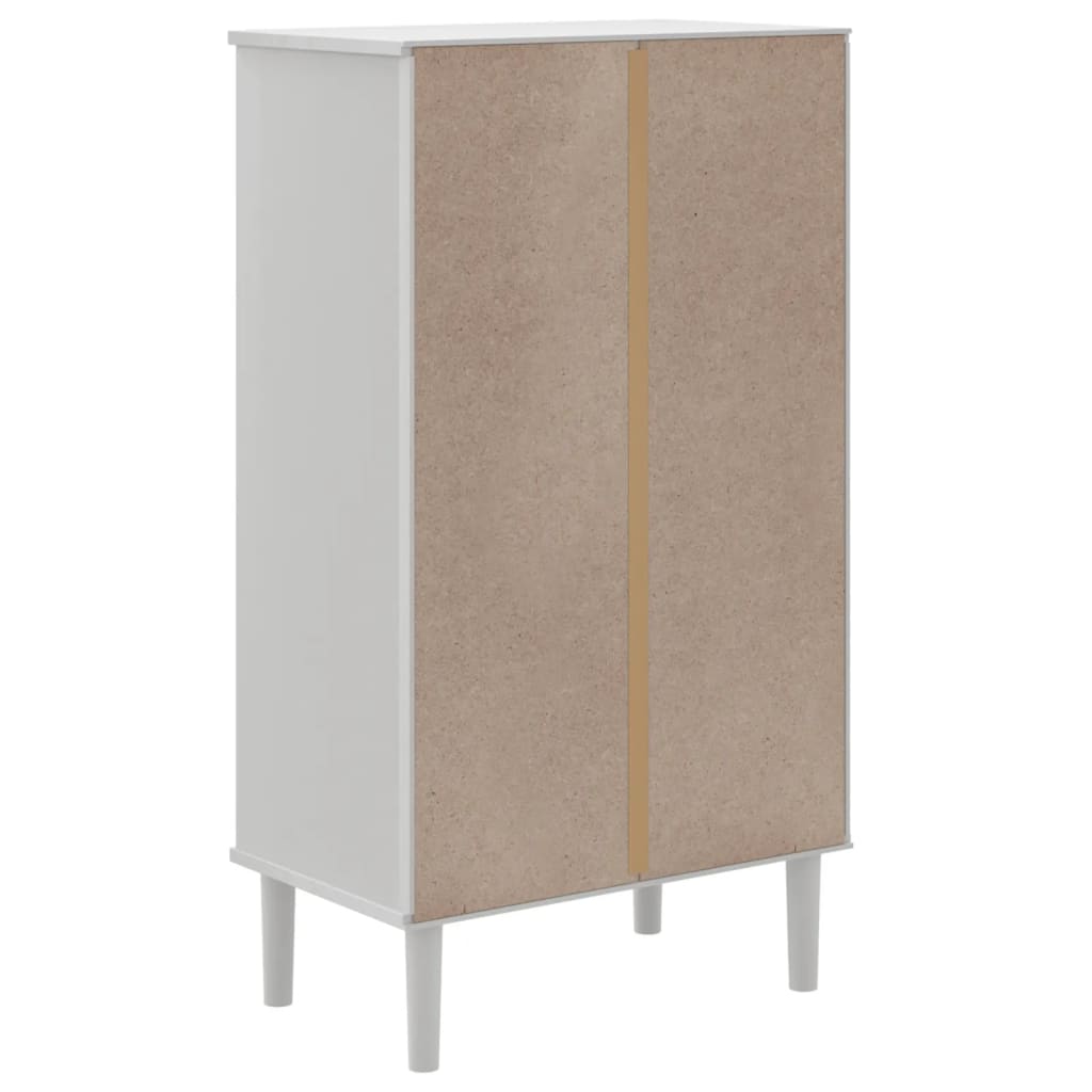 Schoenenkast SENJA 59,5x35x107 cm rattan look grenenhout wit is nu te koop bij PeponiXL, paradijselijk wonen!