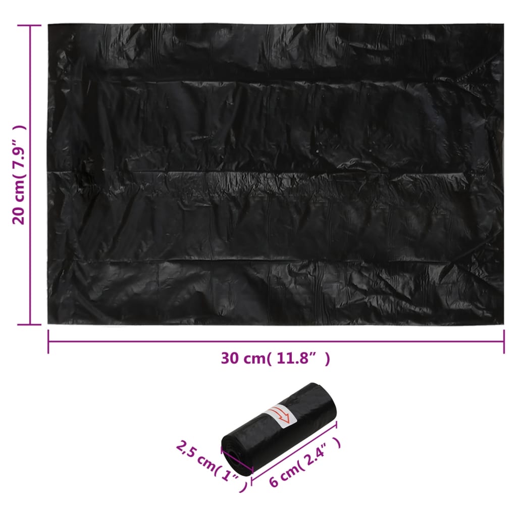 Hondenpoepzakjes 750 st 30x20 cm polyetheen zwart is nu te koop bij PeponiXL, paradijselijk wonen!