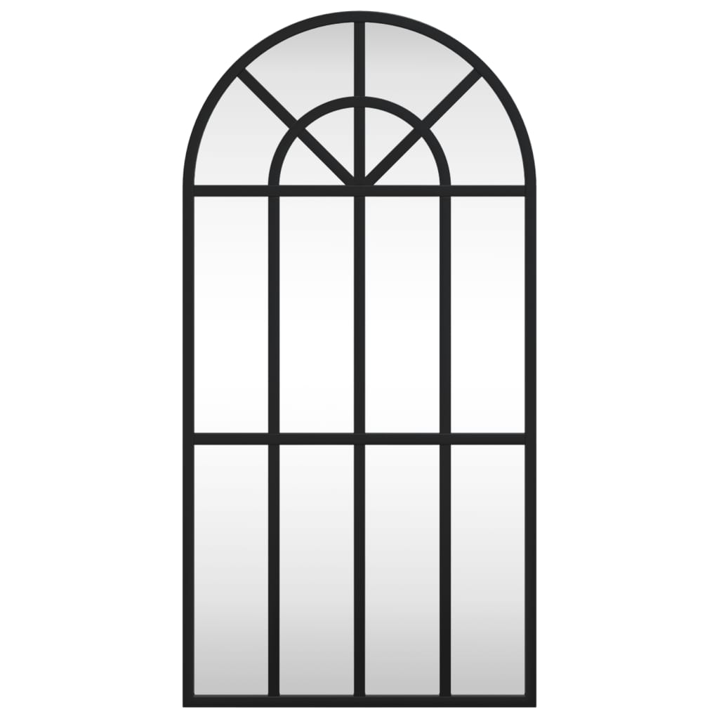 Wandspiegel boog 30x60 cm ijzer zwart is nu te koop bij PeponiXL, paradijselijk wonen!