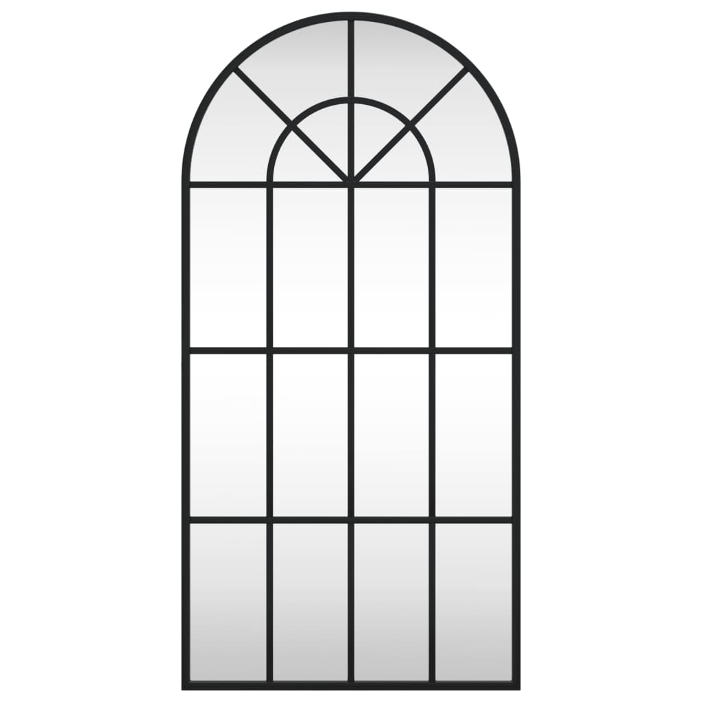 Wandspiegel boog 40x80 cm ijzer zwart is nu te koop bij PeponiXL, paradijselijk wonen!