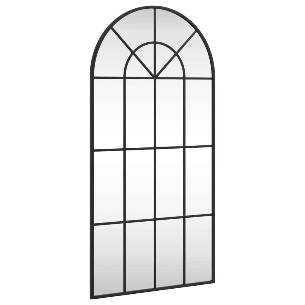 Wandspiegel boog 50x100 cm ijzer zwart is nu te koop bij PeponiXL, paradijselijk wonen!