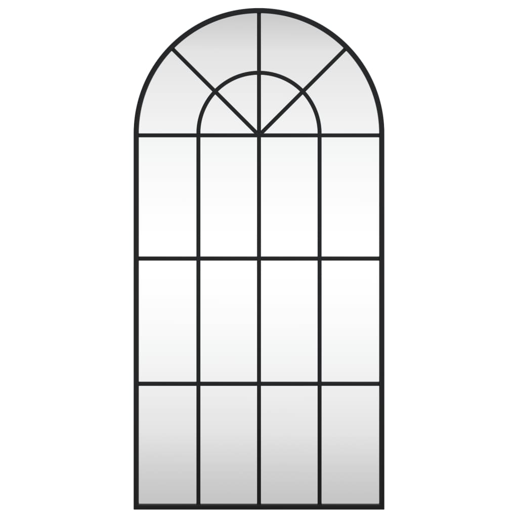 Wandspiegel boog 50x100 cm ijzer zwart is nu te koop bij PeponiXL, paradijselijk wonen!