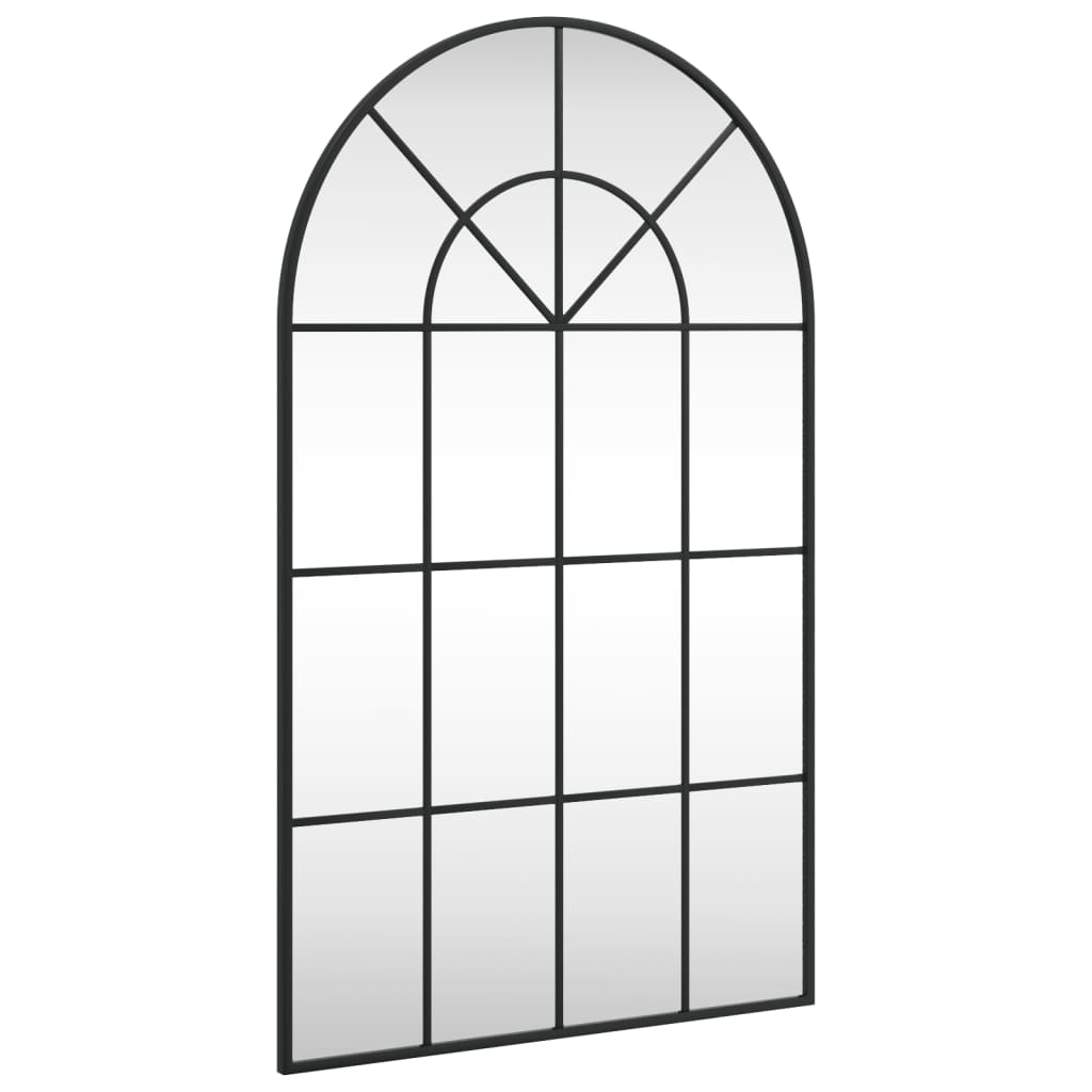 Wandspiegel boog 60x100 cm ijzer zwart is nu te koop bij PeponiXL, paradijselijk wonen!