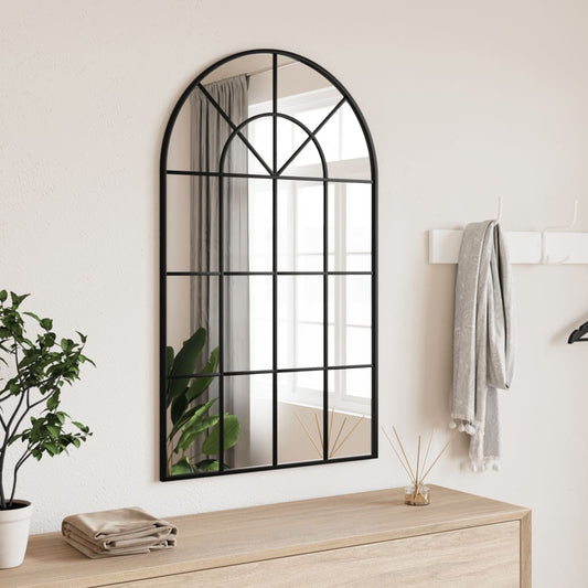 Wandspiegel boog 60x100 cm ijzer zwart is nu te koop bij PeponiXL, paradijselijk wonen!
