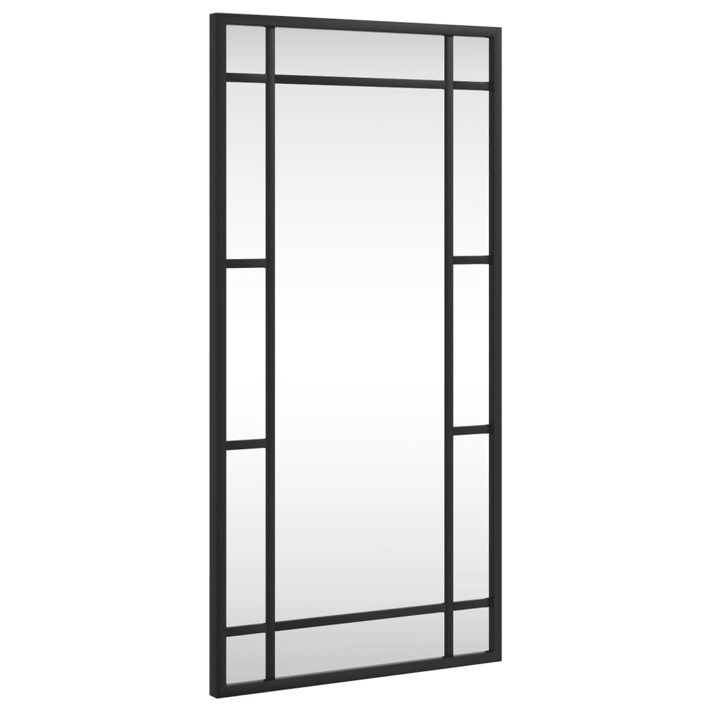 Wandspiegel rechthoekig 30x60 cm ijzer zwart is nu te koop bij PeponiXL, paradijselijk wonen!