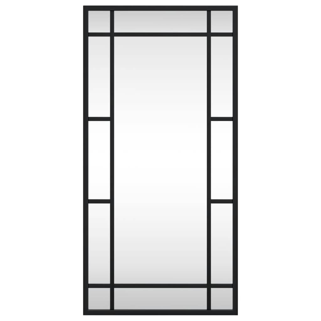 Wandspiegel rechthoekig 30x60 cm ijzer zwart is nu te koop bij PeponiXL, paradijselijk wonen!