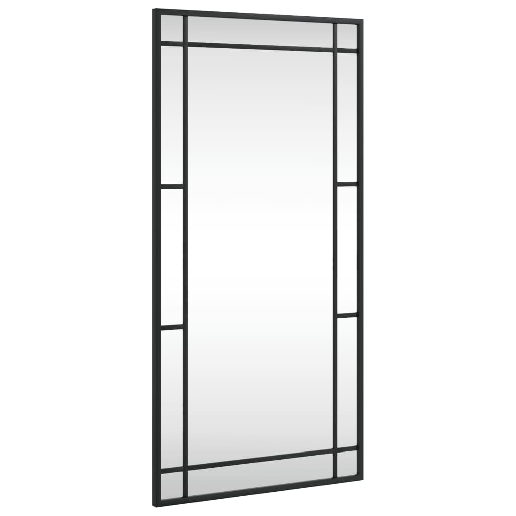 Wandspiegel rechthoekig 40x80 cm ijzer zwart is nu te koop bij PeponiXL, paradijselijk wonen!