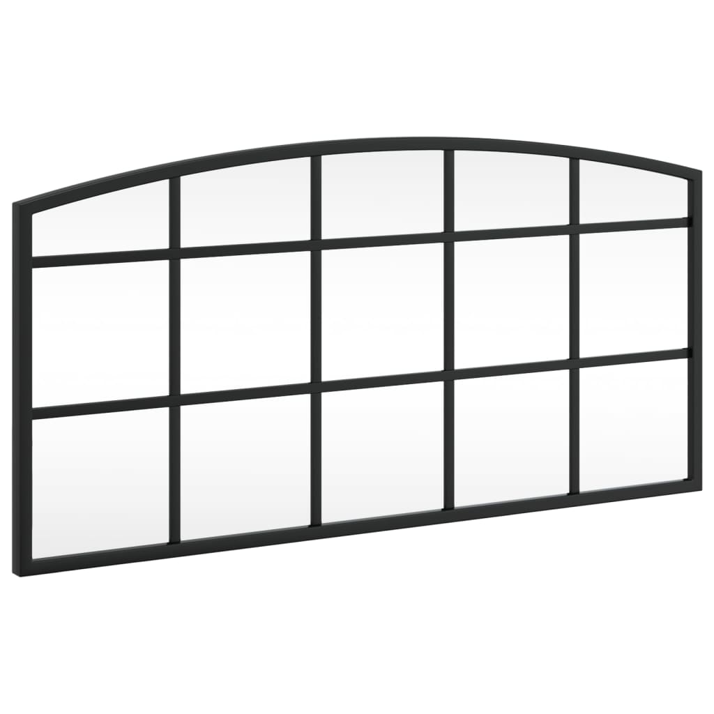 Wandspiegel boog 60x30 cm ijzer zwart is nu te koop bij PeponiXL, paradijselijk wonen!