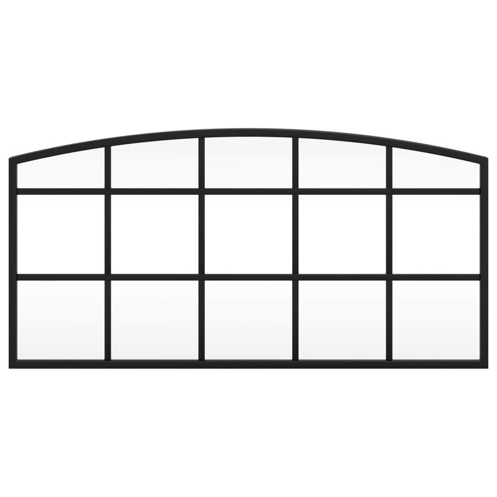 Wandspiegel boog 60x30 cm ijzer zwart is nu te koop bij PeponiXL, paradijselijk wonen!