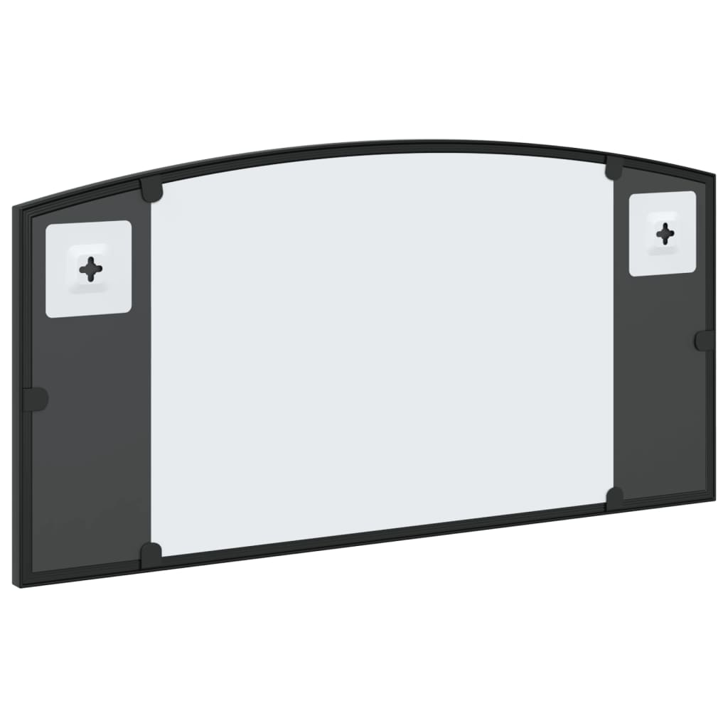 Wandspiegel boog 60x30 cm ijzer zwart is nu te koop bij PeponiXL, paradijselijk wonen!