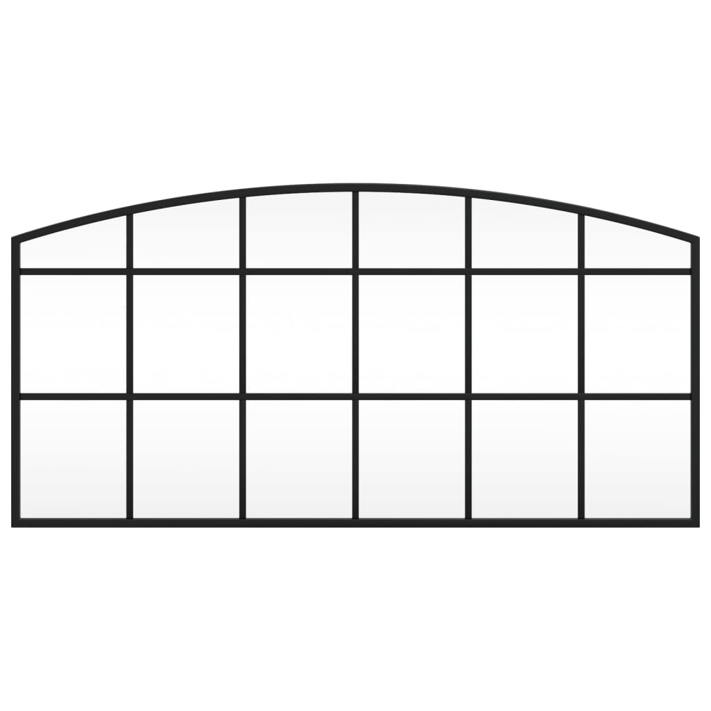 Wandspiegel boog 80x40 cm ijzer zwart is nu te koop bij PeponiXL, paradijselijk wonen!