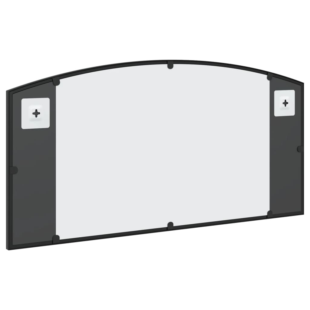 Wandspiegel boog 80x40 cm ijzer zwart is nu te koop bij PeponiXL, paradijselijk wonen!