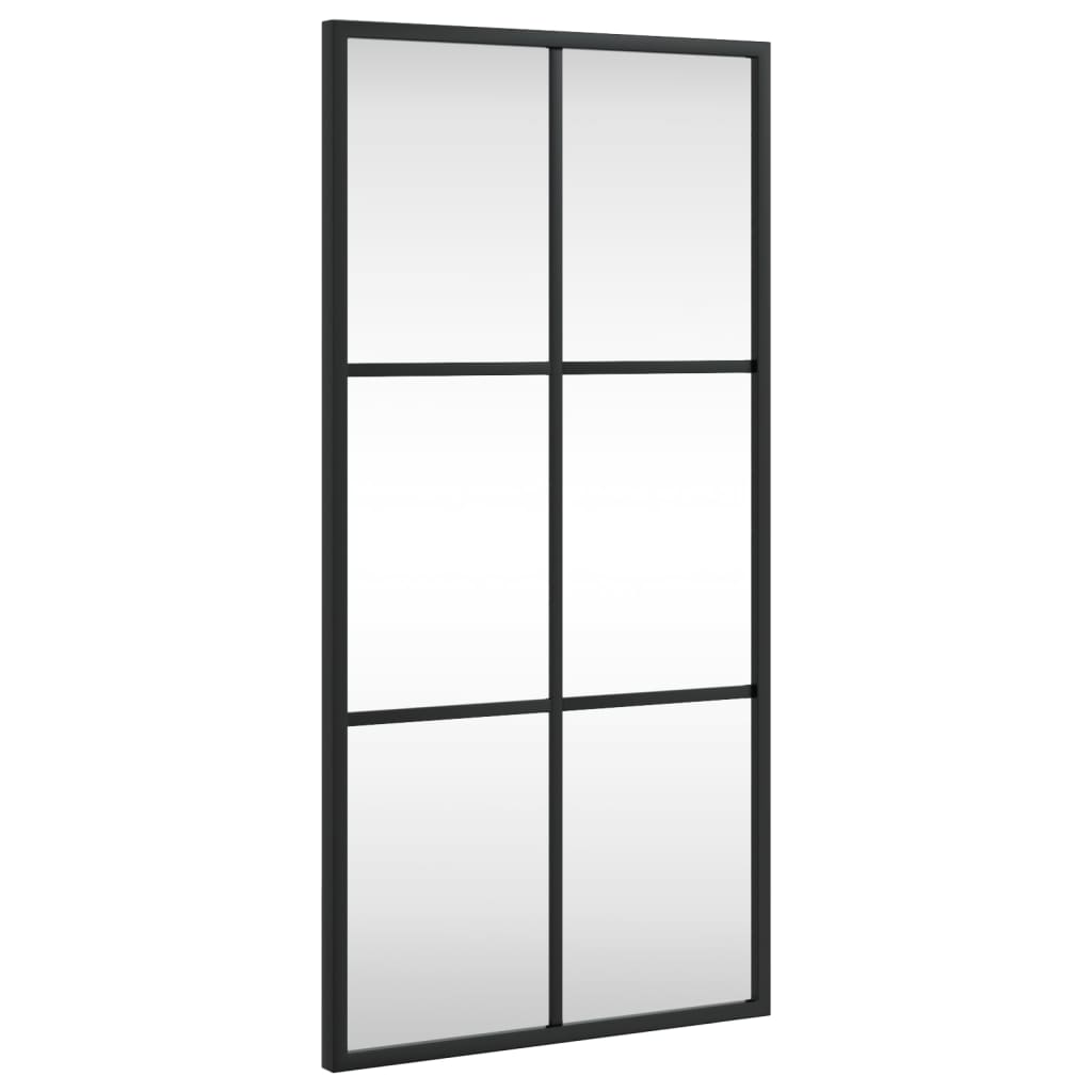 Wandspiegel rechthoekig 30x60 cm ijzer zwart is nu te koop bij PeponiXL, paradijselijk wonen!