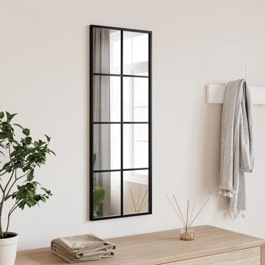 Wandspiegel rechthoekig 30x80 cm ijzer zwart is nu te koop bij PeponiXL, paradijselijk wonen!