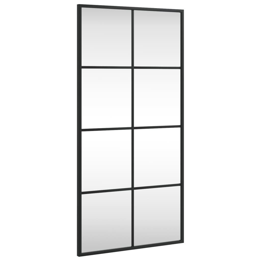Wandspiegel rechthoekig 40x80 cm ijzer zwart is nu te koop bij PeponiXL, paradijselijk wonen!