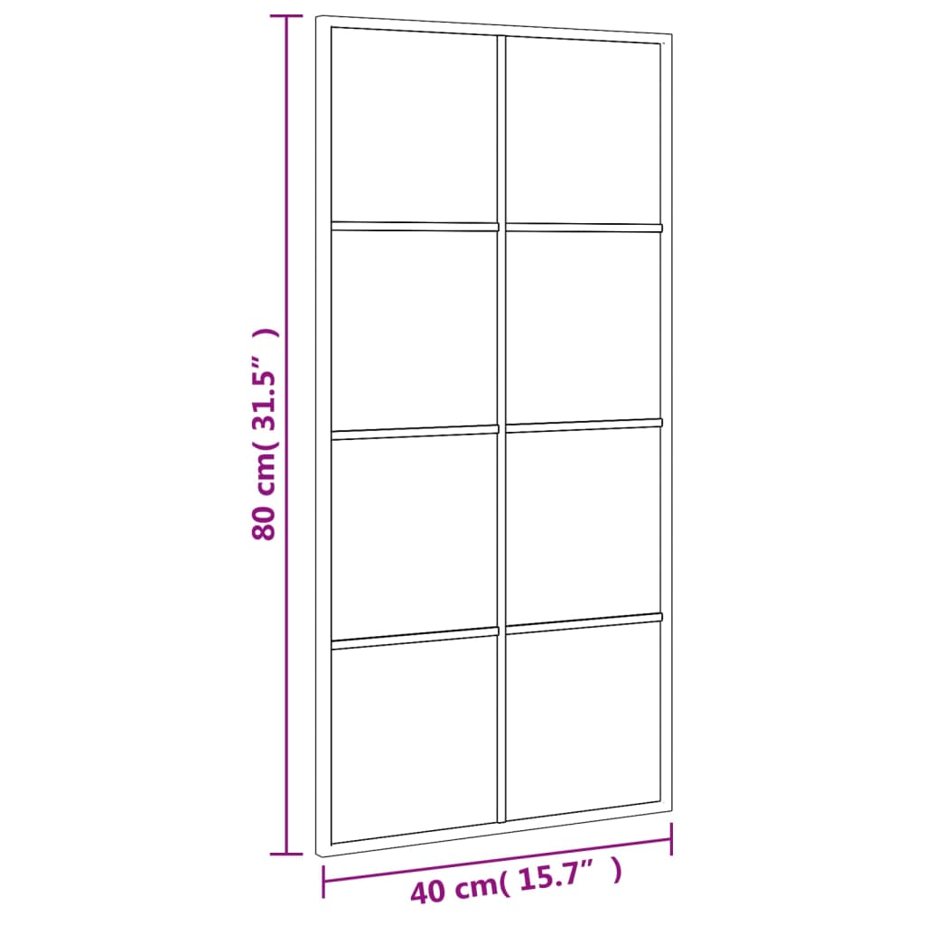 Wandspiegel rechthoekig 40x80 cm ijzer zwart is nu te koop bij PeponiXL, paradijselijk wonen!