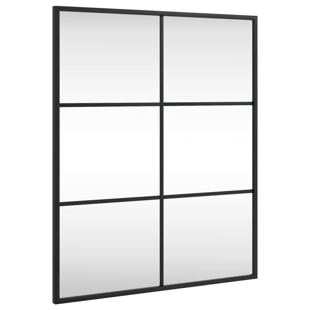 Wandspiegel rechthoekig 50x60 cm ijzer zwart is nu te koop bij PeponiXL, paradijselijk wonen!