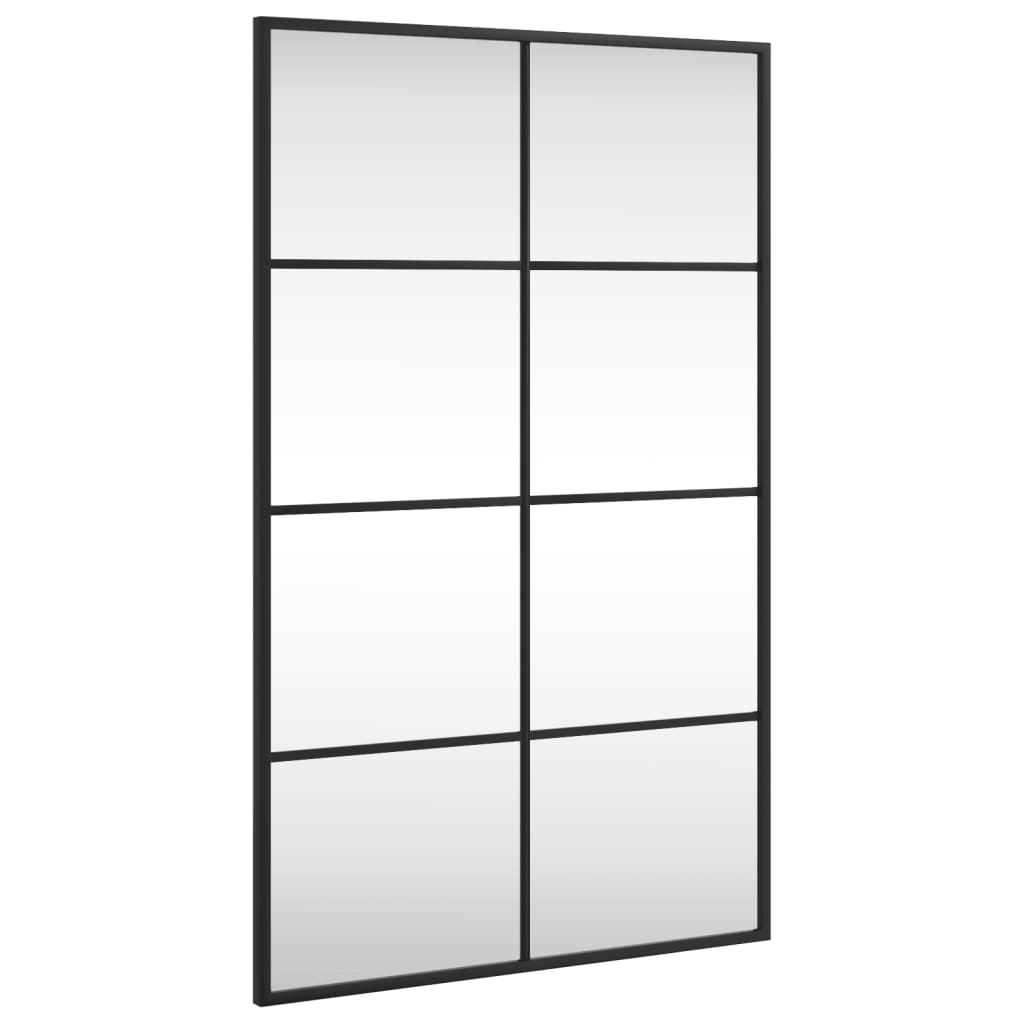 Wandspiegel rechthoekig 50x80 cm ijzer zwart is nu te koop bij PeponiXL, paradijselijk wonen!