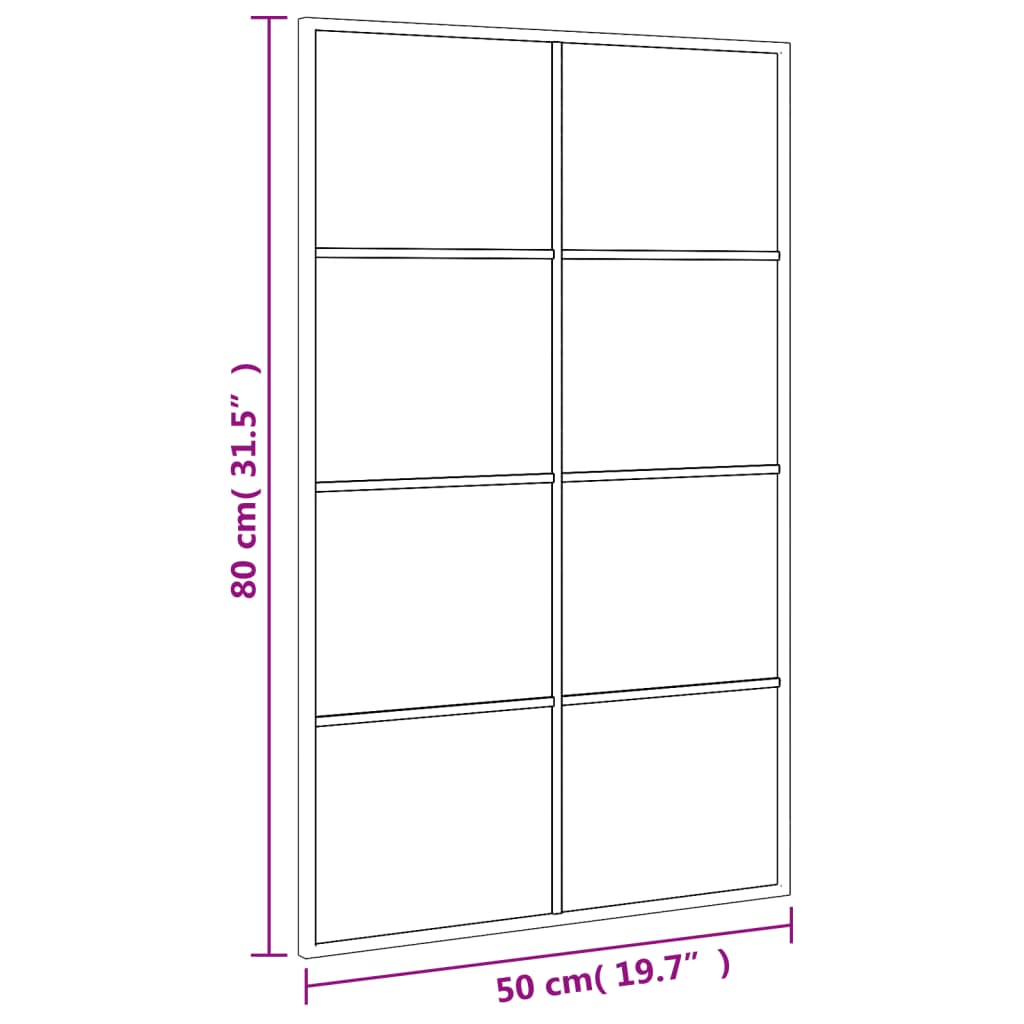 Wandspiegel rechthoekig 50x80 cm ijzer zwart is nu te koop bij PeponiXL, paradijselijk wonen!