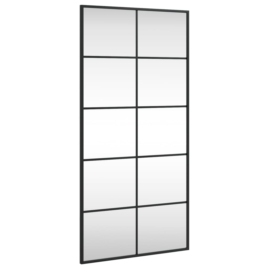 Wandspiegel rechthoekig 50x100 cm ijzer zwart is nu te koop bij PeponiXL, paradijselijk wonen!