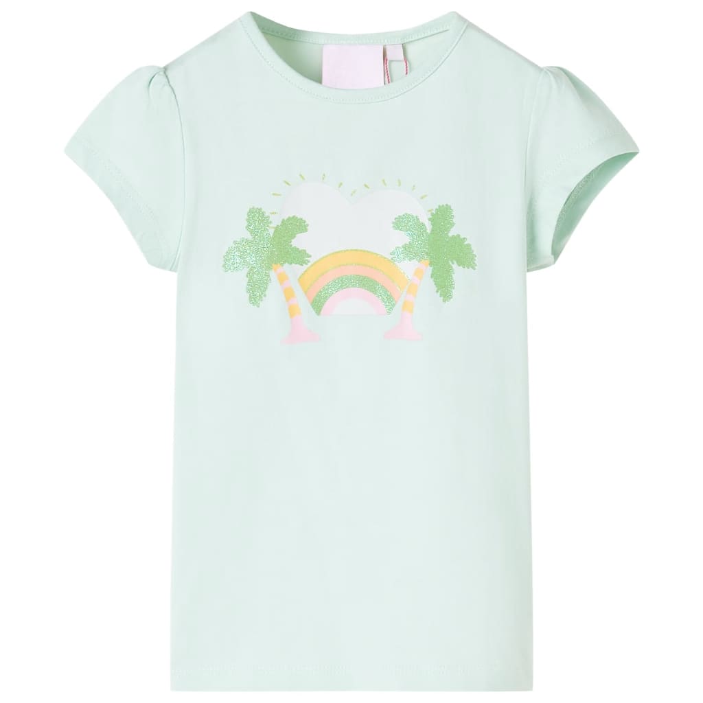 Kindershirt 92 lichtmint is nu te koop bij PeponiXL, paradijselijk wonen!