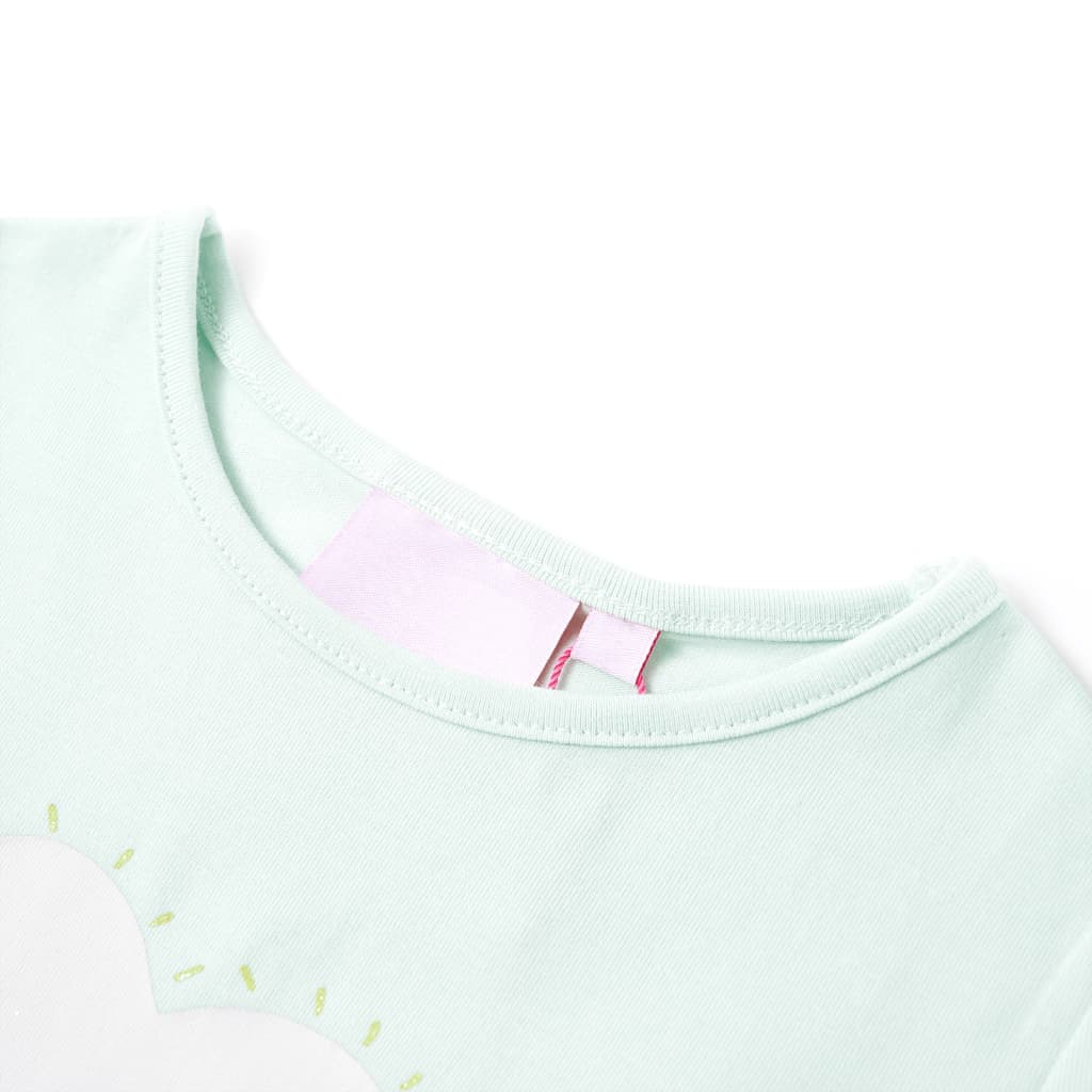 Kindershirt 104 lichtmintkleurig is nu te koop bij PeponiXL, paradijselijk wonen!