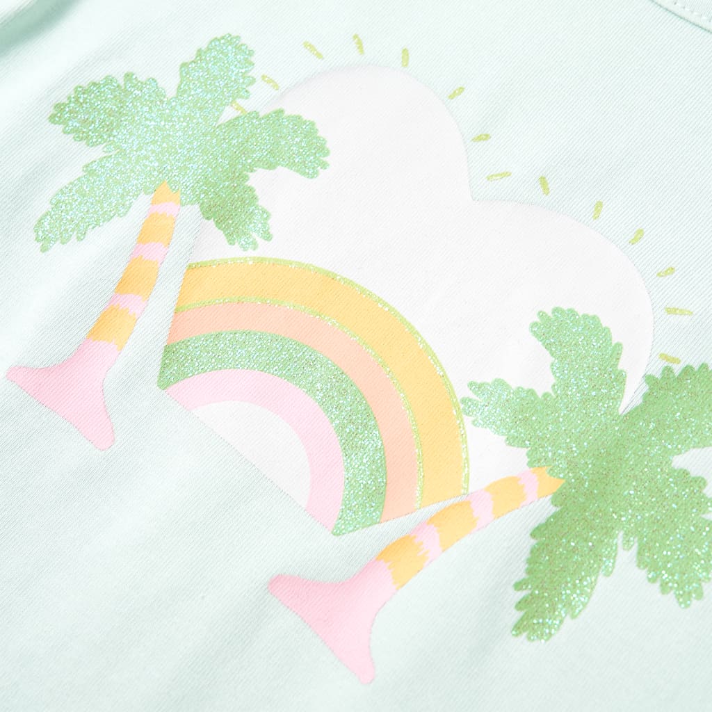Kindershirt 104 lichtmintkleurig is nu te koop bij PeponiXL, paradijselijk wonen!