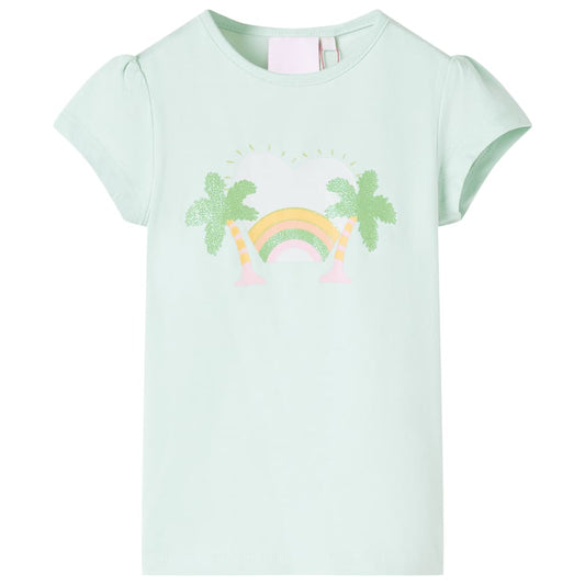 Kindershirt 128 lichtmint is nu te koop bij PeponiXL, paradijselijk wonen!