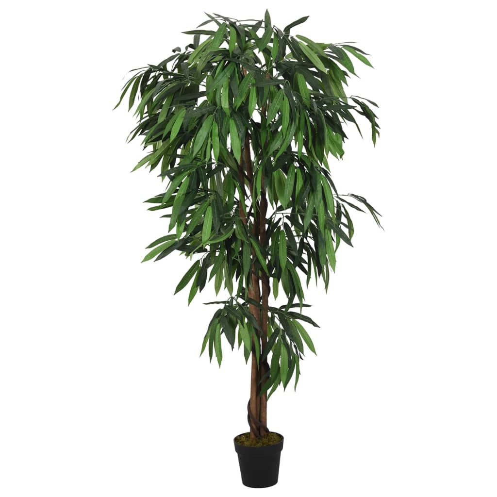 Kunstplant mangoboom 600 bladeren 150 cm groen is nu te koop bij PeponiXL, paradijselijk wonen!