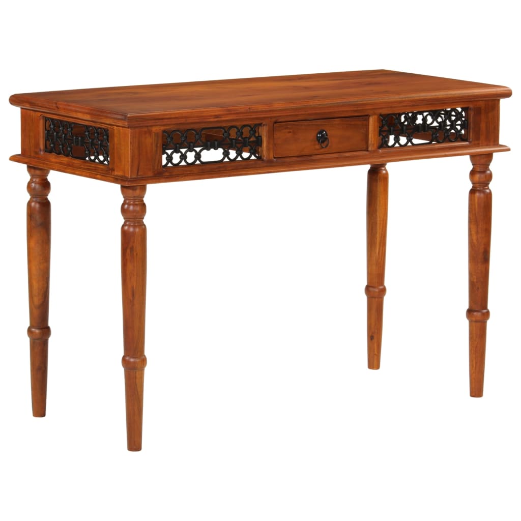 Bureau met lade 110x50x76 cm massief acaciahout is nu te koop bij PeponiXL, paradijselijk wonen!
