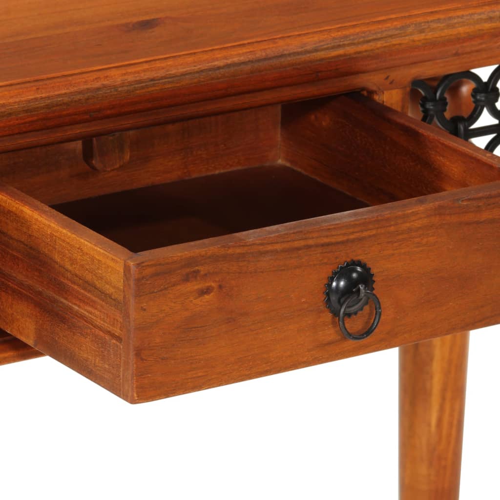 Bureau met lade 110x50x76 cm massief acaciahout is nu te koop bij PeponiXL, paradijselijk wonen!