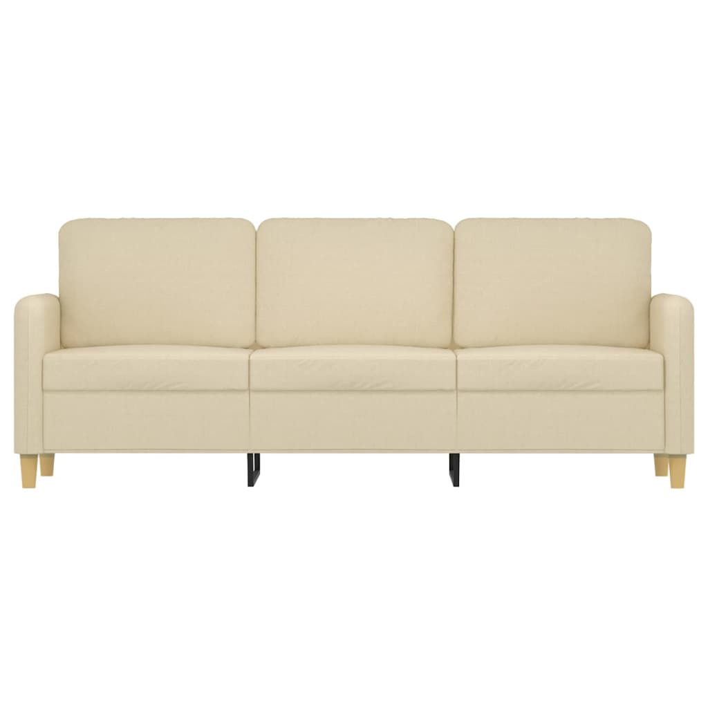 Driezitsbank 180 cm stof crèmekleurig is nu te koop bij PeponiXL, paradijselijk wonen!
