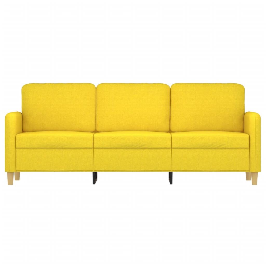 Driezitsbank 180 cm stof lichtgeel is nu te koop bij PeponiXL, paradijselijk wonen!