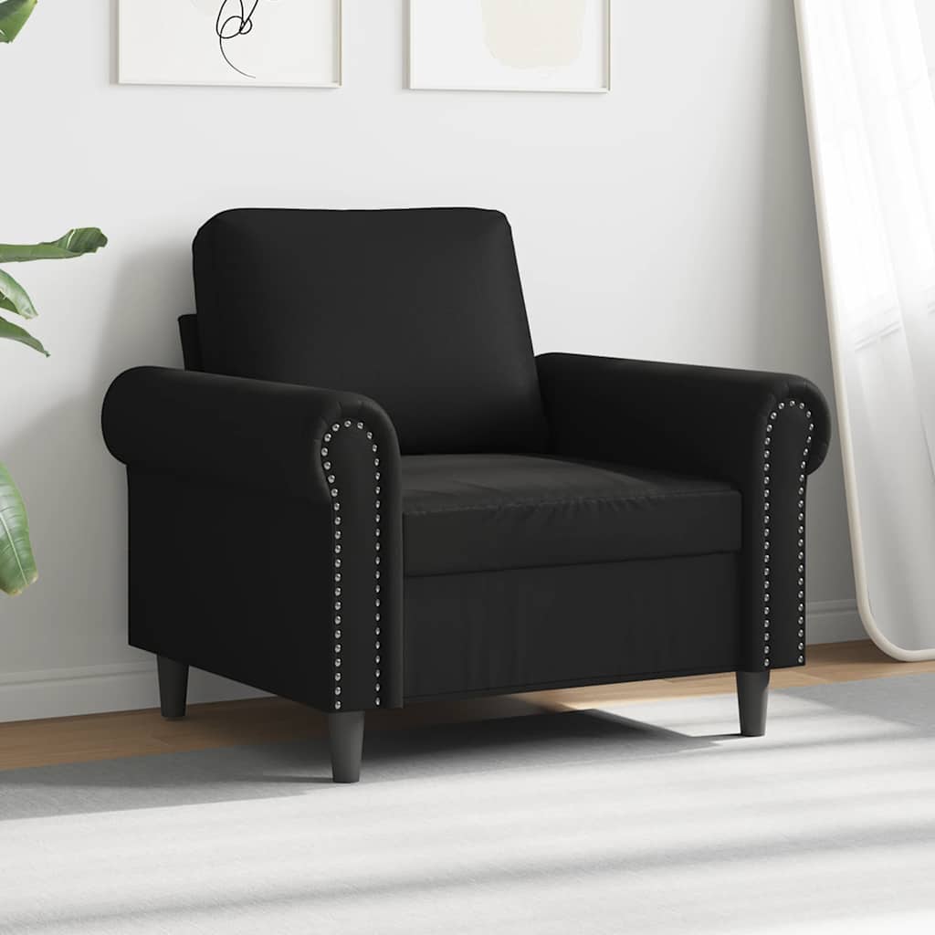 Fauteuil 60 cm kunstleer zwart is nu te koop bij PeponiXL, paradijselijk wonen!