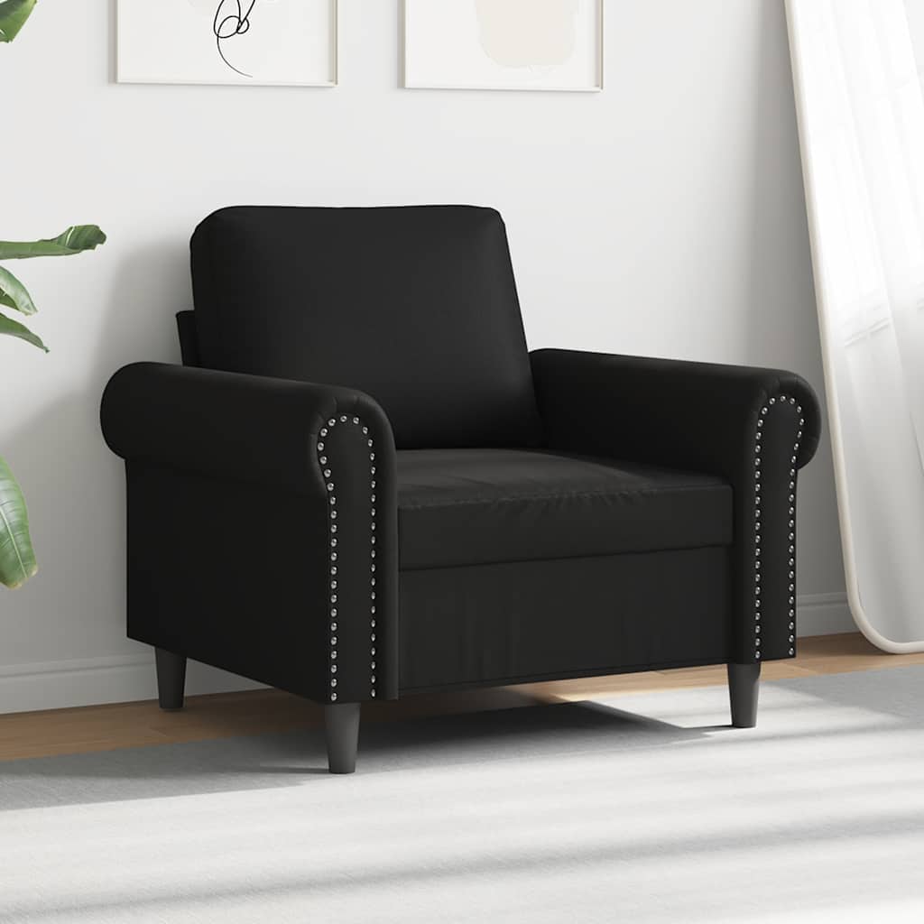 Fauteuil 60 cm kunstleer zwart is nu te koop bij PeponiXL, paradijselijk wonen!