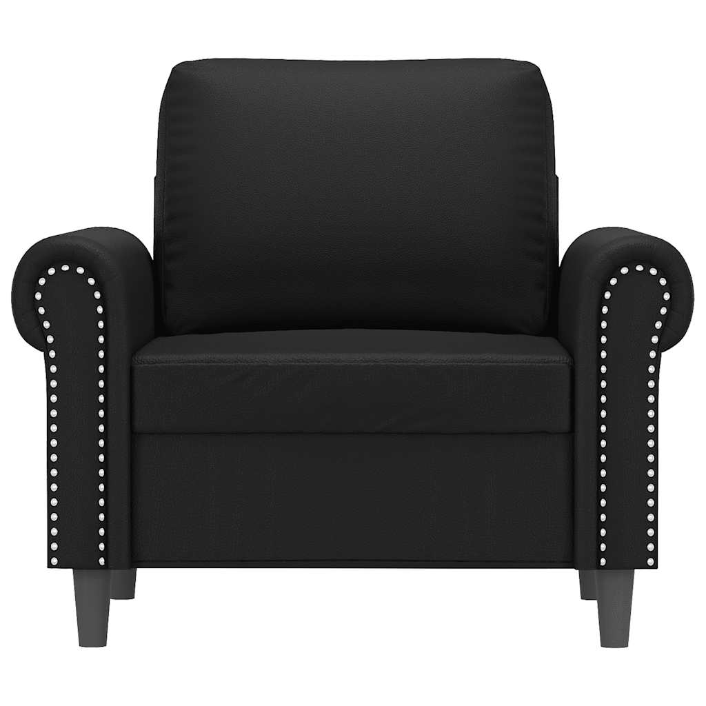 Fauteuil 60 cm kunstleer zwart is nu te koop bij PeponiXL, paradijselijk wonen!