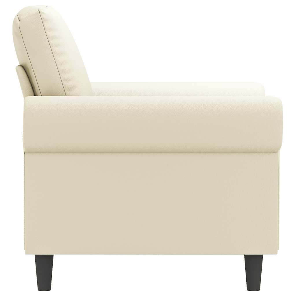 Fauteuil 60 cm kunstleer crèmekleurig is nu te koop bij PeponiXL, paradijselijk wonen!