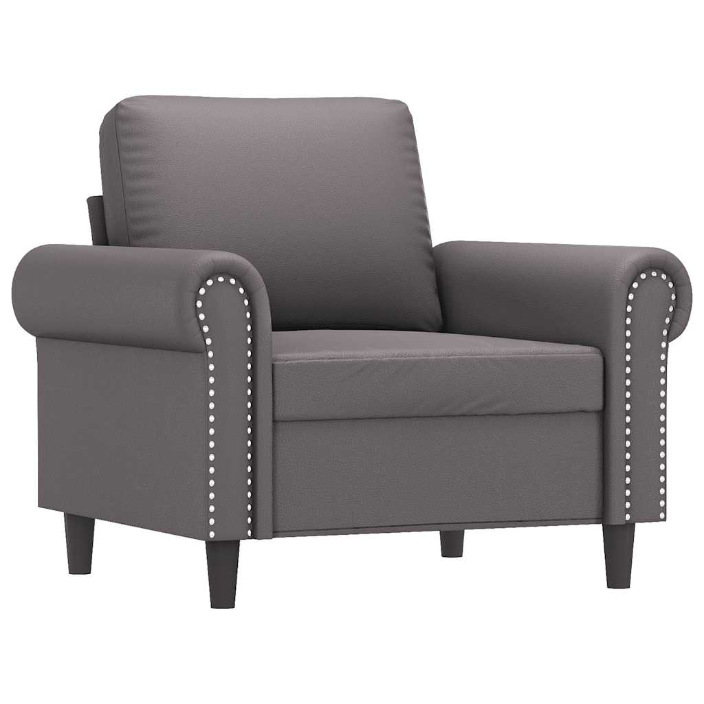Fauteuil 60 cm kunstleer grijs is nu te koop bij PeponiXL, paradijselijk wonen!