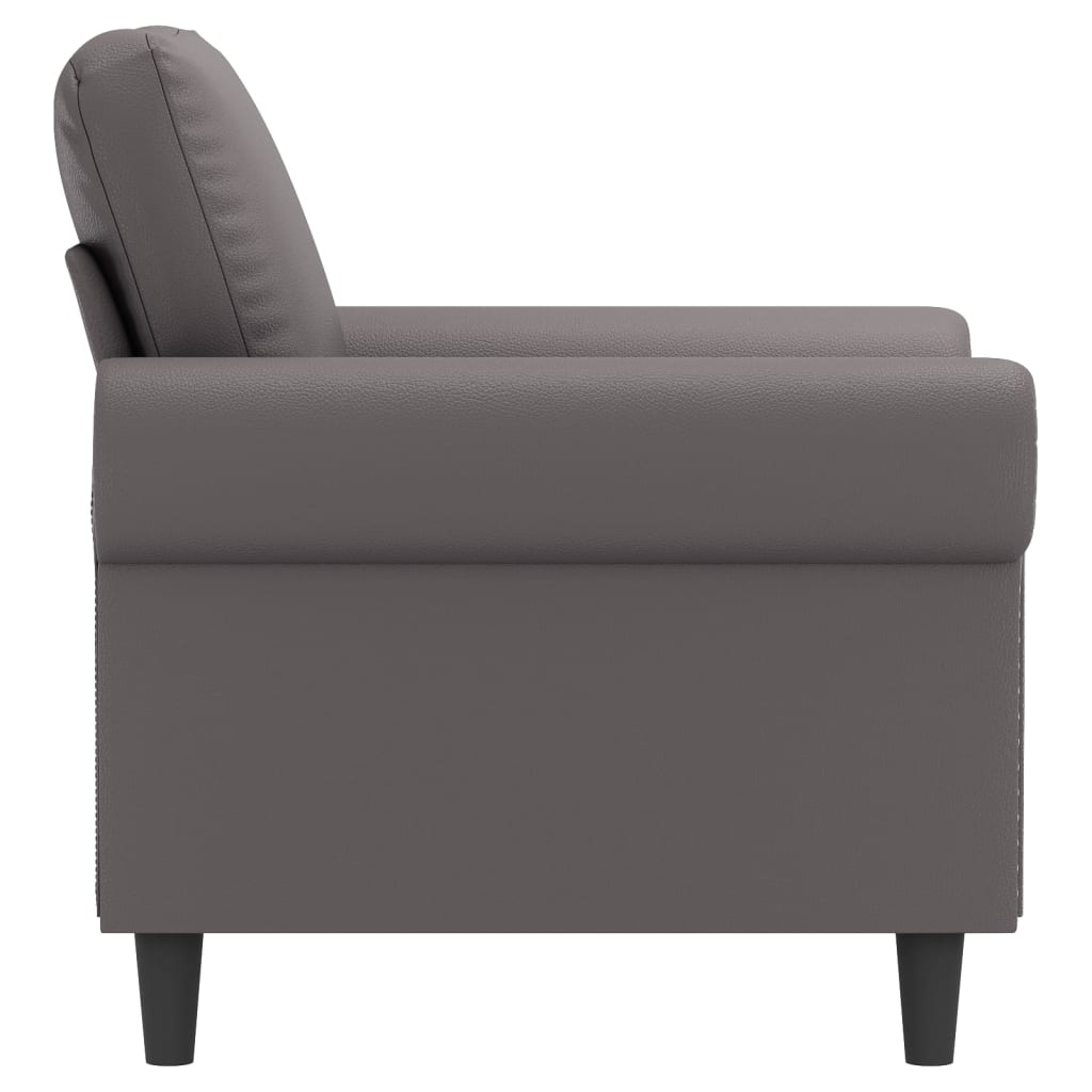 Fauteuil 60 cm kunstleer grijs is nu te koop bij PeponiXL, paradijselijk wonen!