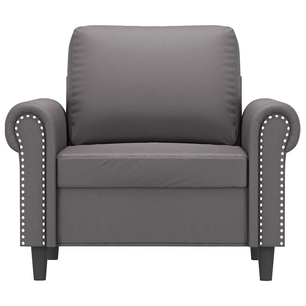 Fauteuil 60 cm kunstleer grijs is nu te koop bij PeponiXL, paradijselijk wonen!