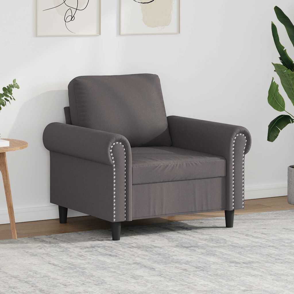 Fauteuil 60 cm kunstleer grijs is nu te koop bij PeponiXL, paradijselijk wonen!